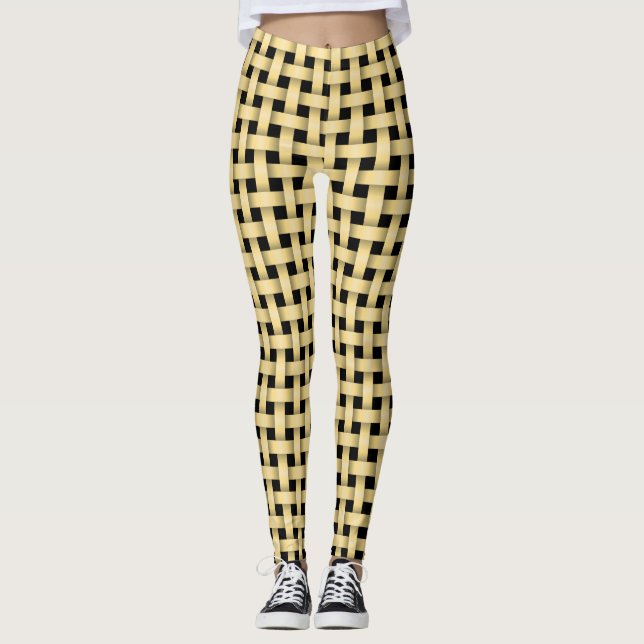 Beinende Hose gewebte Streifen. Leggings (Vorderseite)