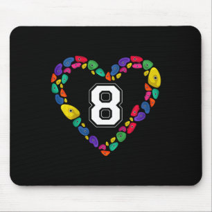 Being 8 Rocks Rock Climbing 8. Geburtstagsfeier Mousepad