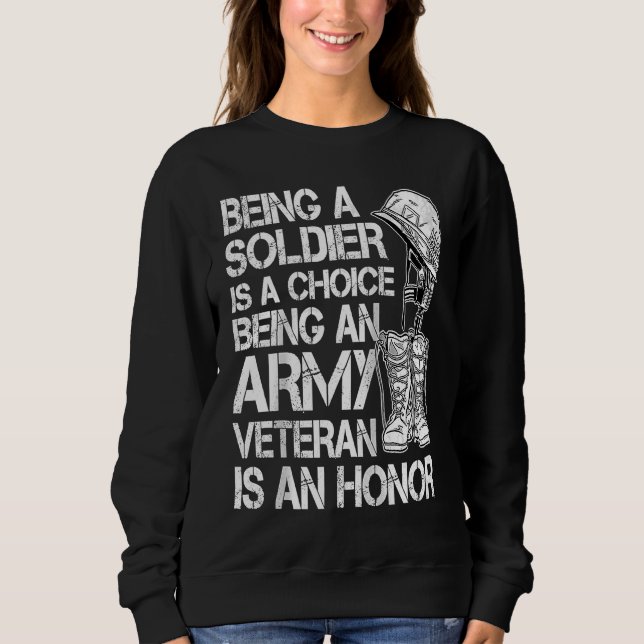 Being A Soldier Is A Choice  Raglan Baseball Sweatshirt (Vorderseite)