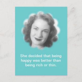 Being Happy, Fun Vintage Photo Postkarte