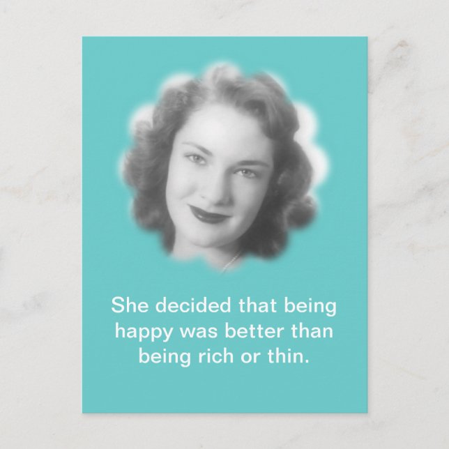 Being Happy, Fun Vintage Photo Postkarte (Vorderseite)