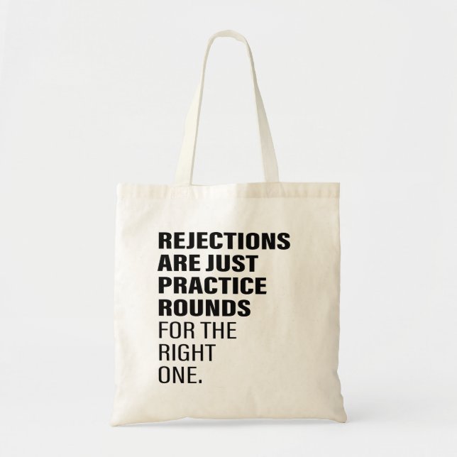 Being Rejected Quotes Encouragement Word Text Art Tragetasche (Vorne)