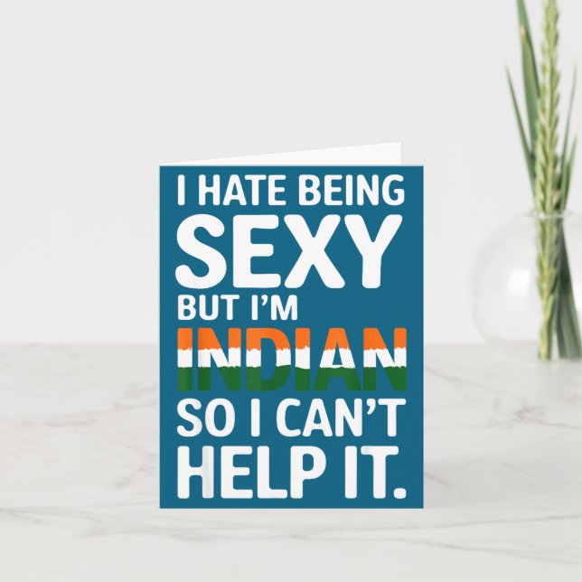 Being Y Indian Funny India  Karte (Vorderseite)