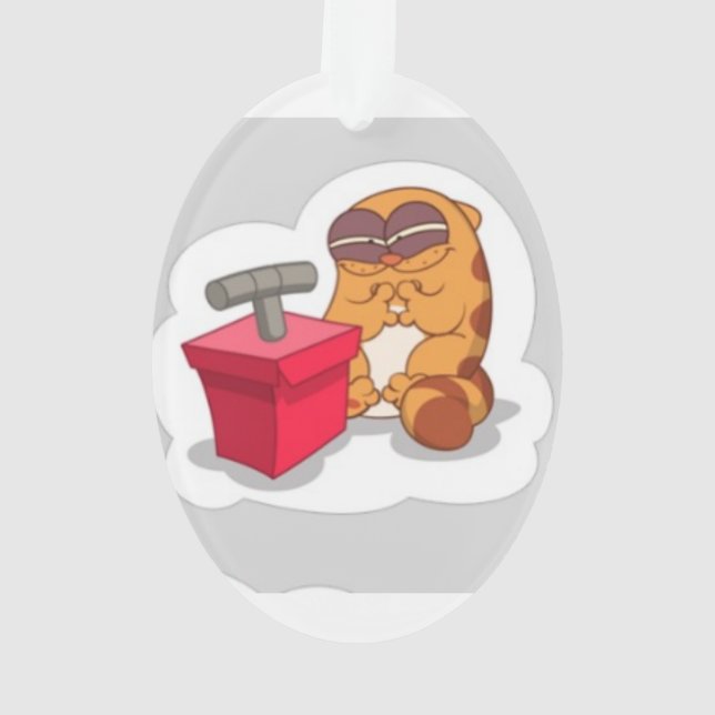 Beinkatzen-Weihnachtsverzierung Ornament (Rückseite)