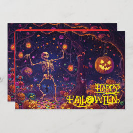 Beinknochen Halloween-Bashcard Einladung