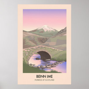 Beinn Ime Munros Von Schottland Reiseplakat Poster