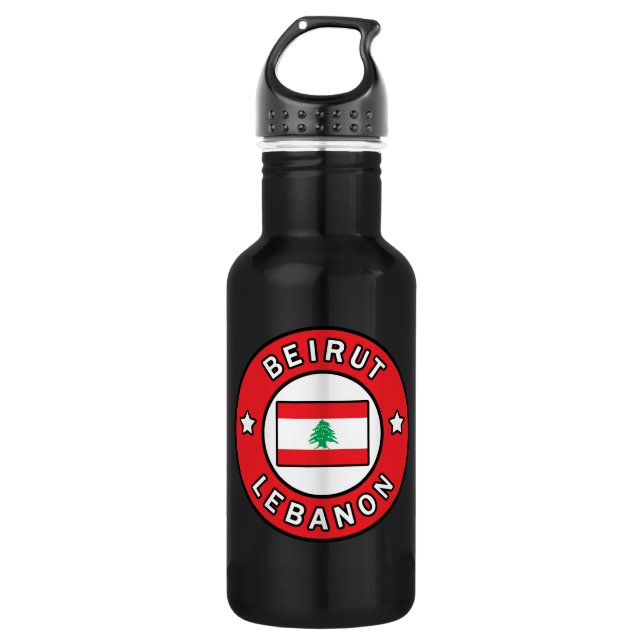 Beirut Libanon Edelstahlflasche (Vorderseite)