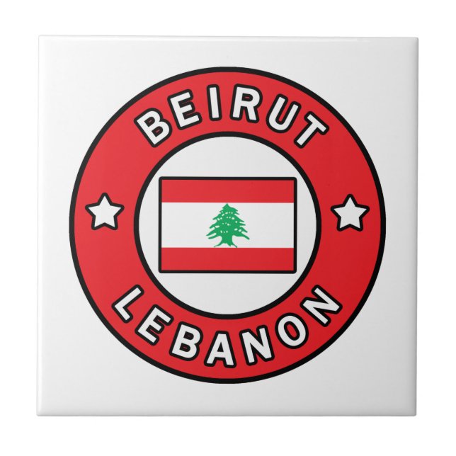 Beirut Libanon Fliese (Vorderseite)