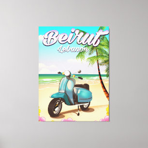 Beirut Libanon Roller-Reiseplakat Leinwanddruck