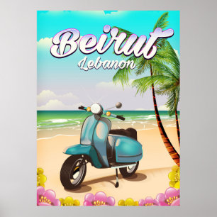 Beirut Libanon Roller-Reiseplakat Poster