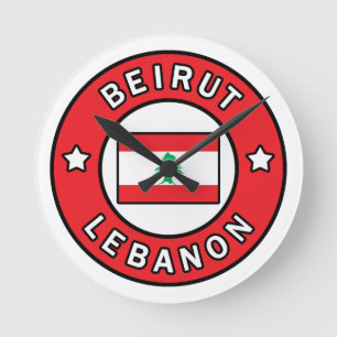 Beirut Libanon Runde Wanduhr