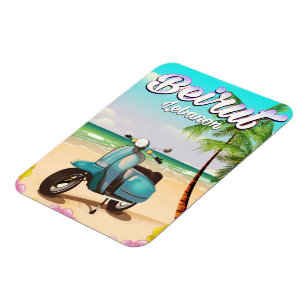 Beirut Libanon Scooter Reise Druck Magnet
