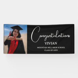 Beispiel Black Graduate Gratulations Banner