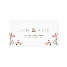 Beispiel für Cross-Wildblume Adressaufkleber