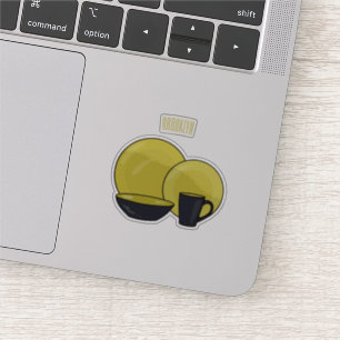 Beispiel für das Set von Tableware Cartoon Aufkleber