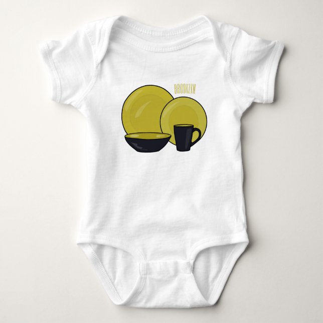 Beispiel für das Set von Tableware Cartoon Baby Strampler (Vorderseite)
