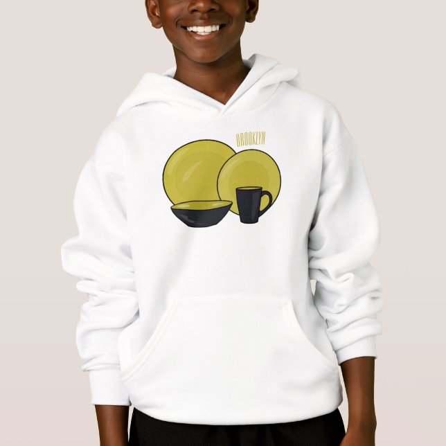 Beispiel für das Set von Tableware Cartoon Hoodie (Vorderseite)