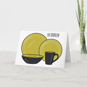 Beispiel für das Set von Tableware Cartoon Karte