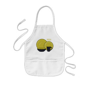 Beispiel für das Set von Tableware Cartoon Kinderschürze