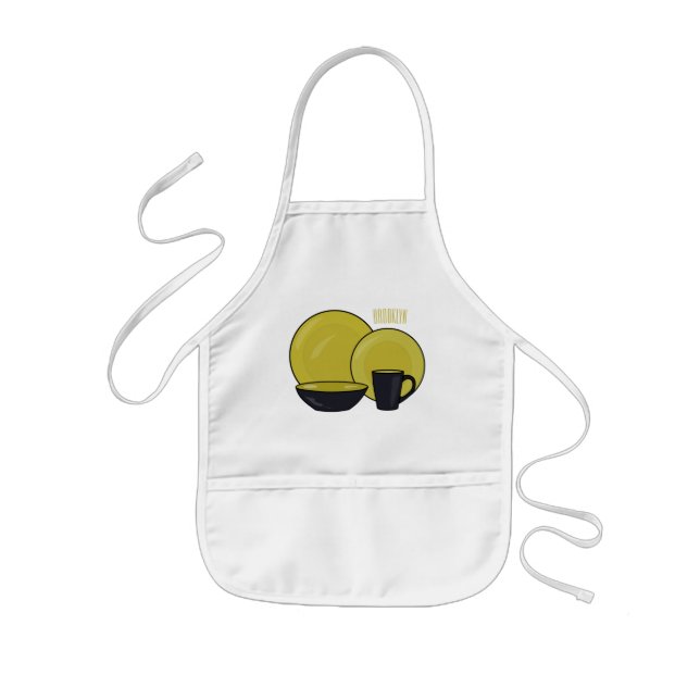 Beispiel für das Set von Tableware Cartoon Kinderschürze (Vorne)