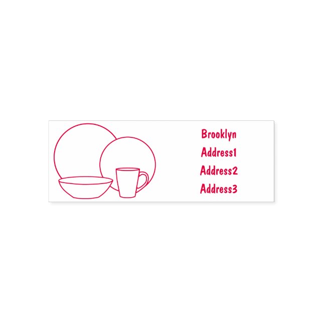 Beispiel für das Set von Tableware Cartoon Permastempel (Design)