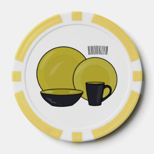 Beispiel für das Set von Tableware Cartoon Pokerchips
