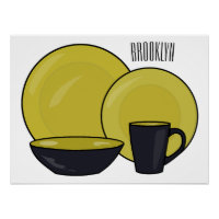 Beispiel für das Set von Tableware Cartoon
