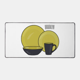 Beispiel für das Set von Tableware Cartoon Schreibtischunterlage