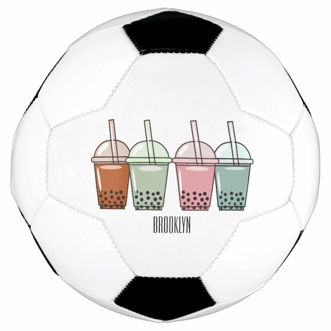 Beispiel für den Cartoon von Bubble Tee Fußball (Vorderseite)