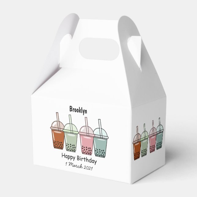 Beispiel für den Cartoon von Bubble Tee Geschenkschachtel (Vorderseite)