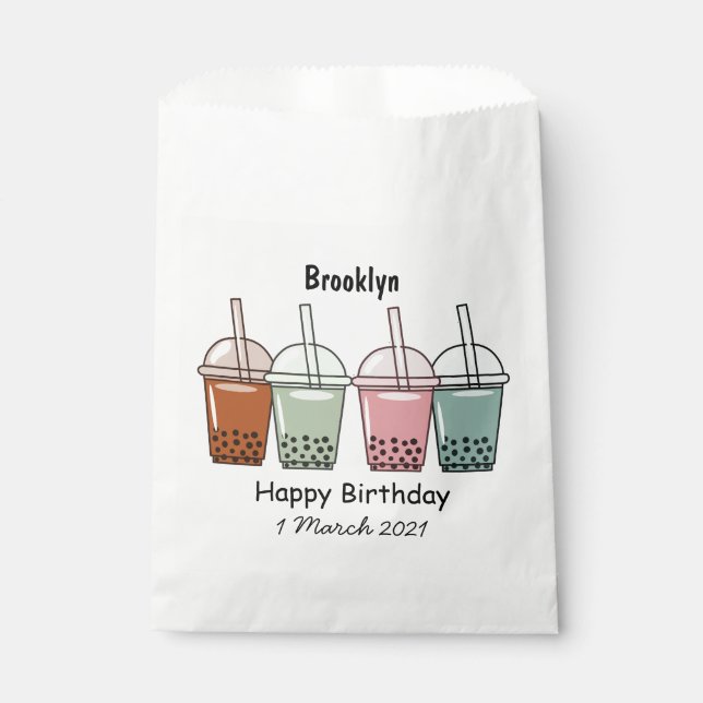 Beispiel für den Cartoon von Bubble Tee Geschenktütchen (Vorderseite)