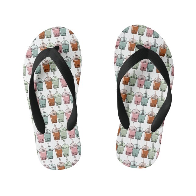 Beispiel für den Cartoon von Bubble Tee Kinderbadesandalen (Fußbett)