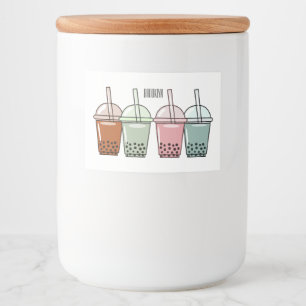 Beispiel für den Cartoon von Bubble Tee Lebensmitteletikett