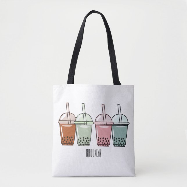 Beispiel für den Cartoon von Bubble Tee Tasche (Vorderseite)