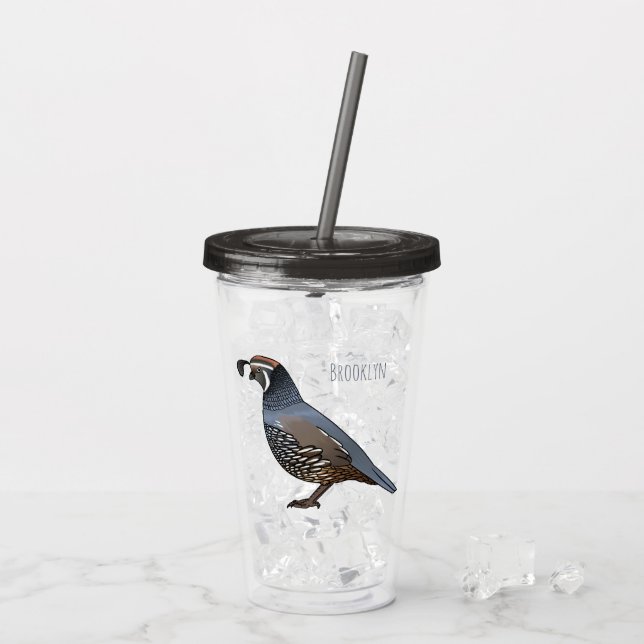 Beispiel für den kalifornischen Cartoon Acryltrinkbecher (Rückseite Ice)