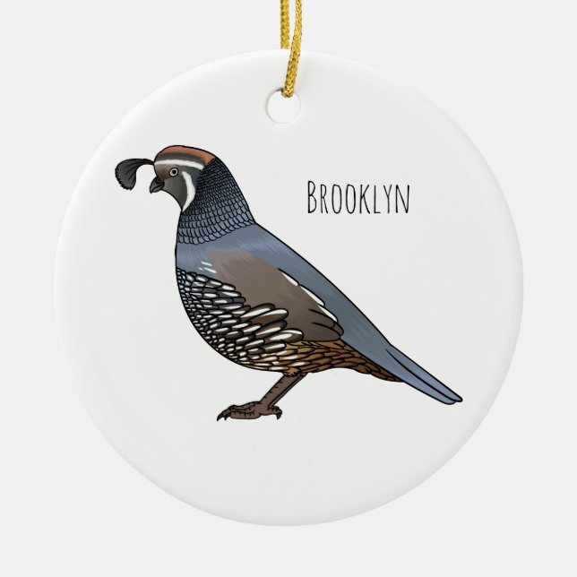 Beispiel für den kalifornischen Cartoon Keramik Ornament (Vorne)