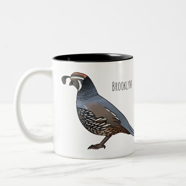 Beispiel für den kalifornischen Cartoon Zweifarbige Tasse (Links)