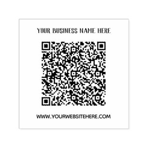 Beispiel für die Briefmarke von QR-Code-Firmenname Permastempel