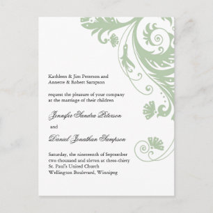 Beispiel für die Hochzeitspostkarte für Jen Postkarte