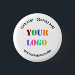 Beispiel für ein benutzerdefiniertes Logo Button<br><div class="desc">Benutzerdefinierte Farben und Schriftart - Entwerfen Sie Ihre eigene Personalisierte Button-Vorlage mit Ihrer Firmenlogo-und-Name-Website oder mit den Buttons für benutzerdefinierte Textwerbung / Geschenk - Logo hinzufügen / Bild - Foto oder QR-Code und Text / Informationen / mehr - Vergrössern und verschieben Sie Elemente mit dem Anpassungs-Tool. Wählen Sie / fügen...</div>