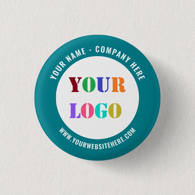 Beispiel für einen Werbebutton mit Firmenlogo Button (Vorderseite)