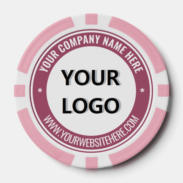 Beispiel für Firmenlogo und Text-Business-Poker-Ch Pokerchips (Vorderseite)