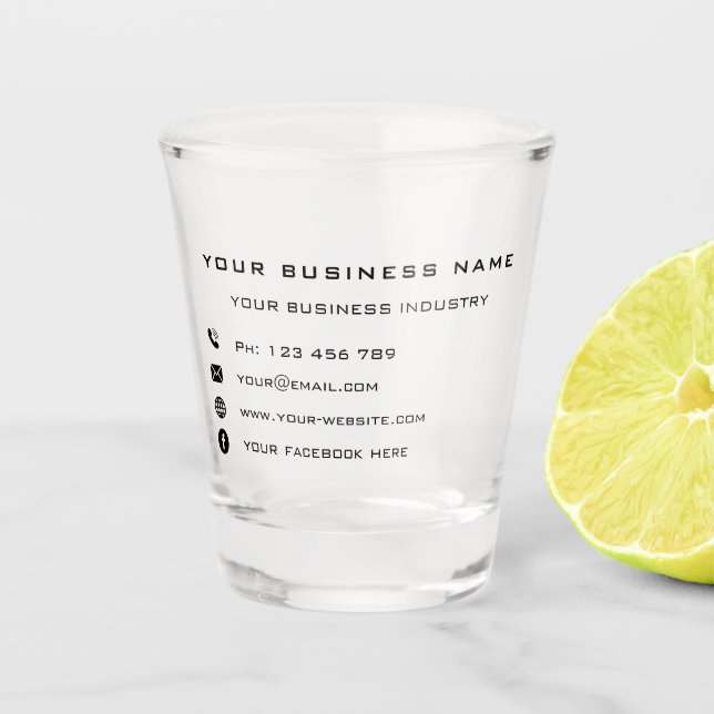 Beispiel für Ihr Design-Branding Schnapsglas (Vorderseite)