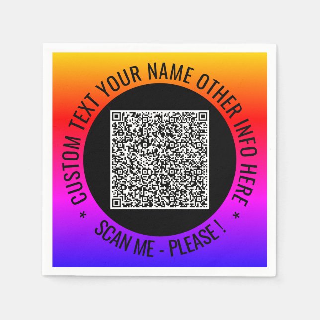 Beispiel für Ihren QR-Code Serviette (Vorderseite)