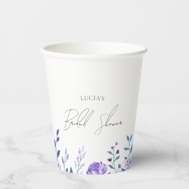 Beispiel für Lila Favoriten im Blumengarten Pappbecher (Vorderseite)