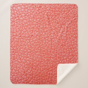 Beispiel für orangefarbene Lederpolsterung mit abs Sherpadecke