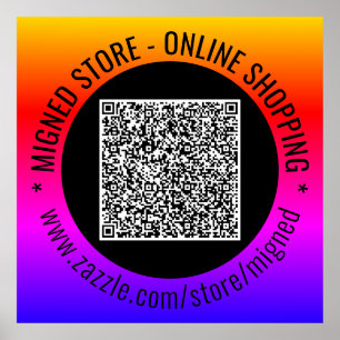 Beispiel für QR-Code-Postings mit benutzerdefinier Poster