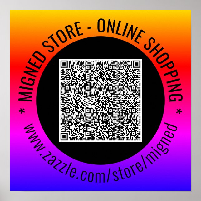 Beispiel für QR-Code-Postings mit benutzerdefinier Poster (Vorne)