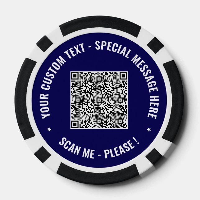 Beispiel für QR-Code und Poker-Chips Pokerchips (Rückseite)