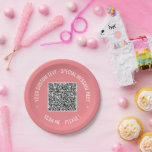 Beispiel für QR-Teller Pappteller<br><div class="desc">Benutzerdefinierte Farben und Schriftart - Entwerfen Sie Ihre eigenen Personalisierten Teller mit QR-Code-Scan Informationen Benutzerdefinierte Textförderungs-Business oder Moderne Party-Teller / Lieferungen / Geschenk - Hinzufügen Sie Ihr QR-Code - Bild oder Logo - Foto / Text - Name oder andere Informationen / Nachricht - Größe ändern und verschieben oder entfernen /...</div>
